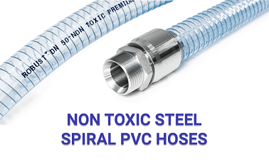 Non toxic steel spiral PVC hoses